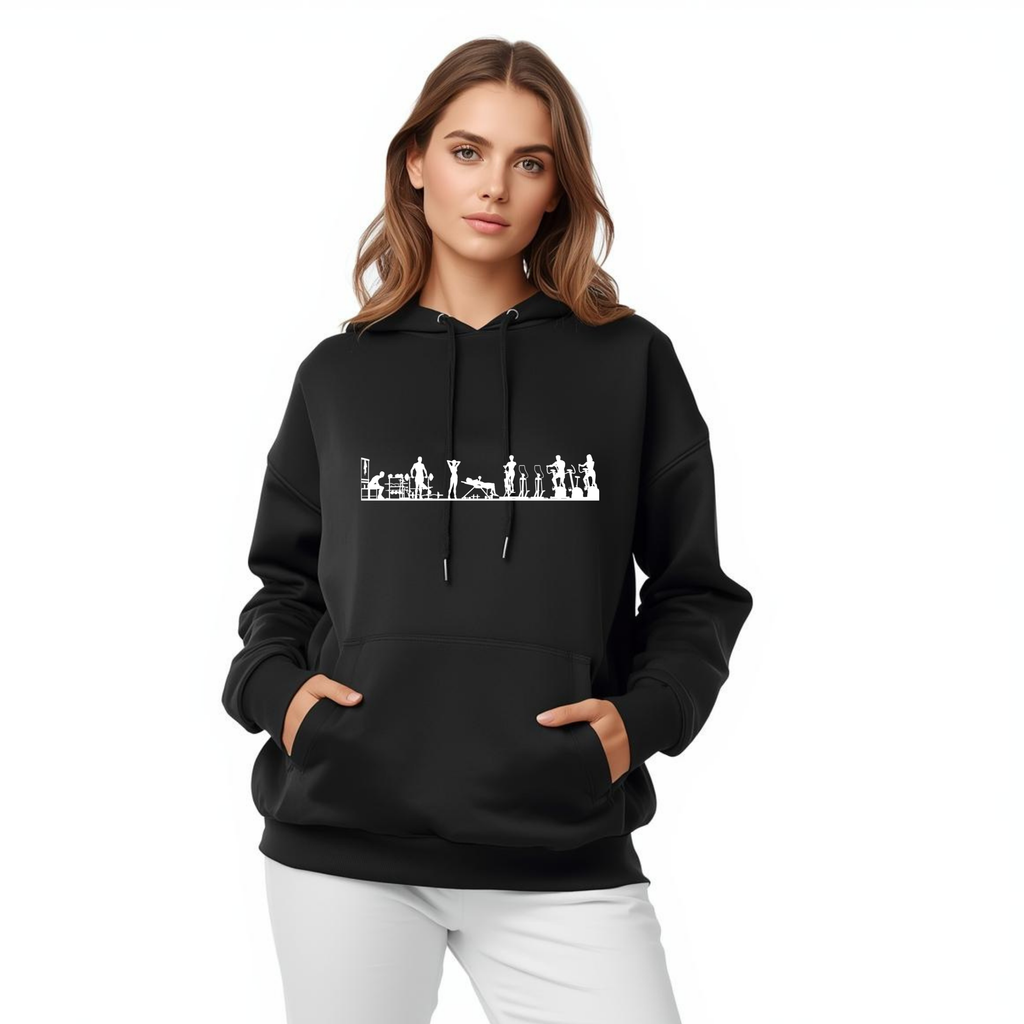 Premahs Black Oversized Hoodie for Women