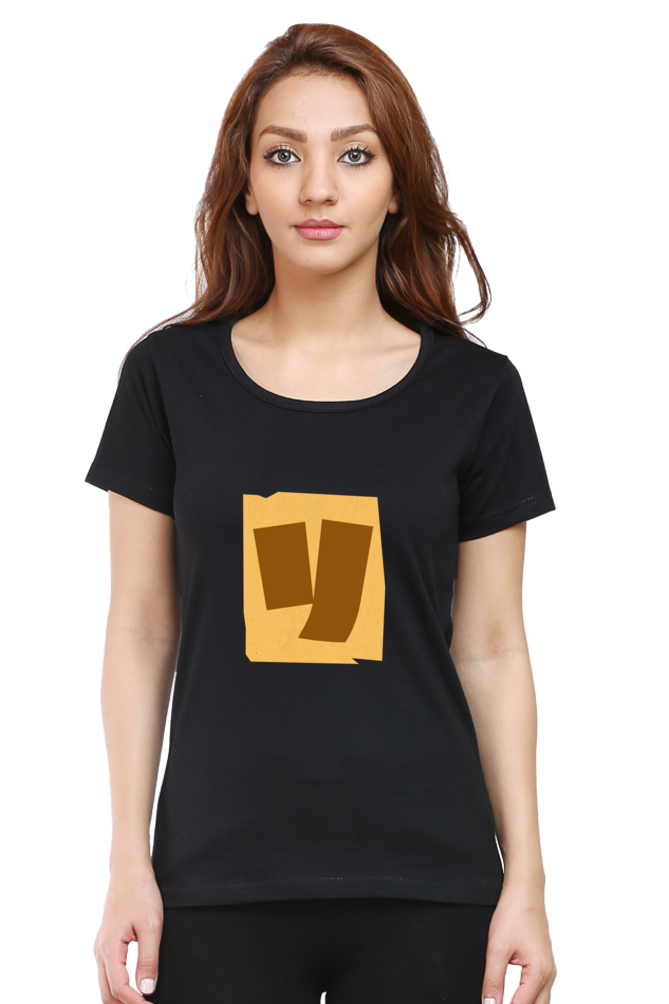 Premahs - 'Y' Women's Short Sleeve Cotton T-shirt Round Neck Regular Fit