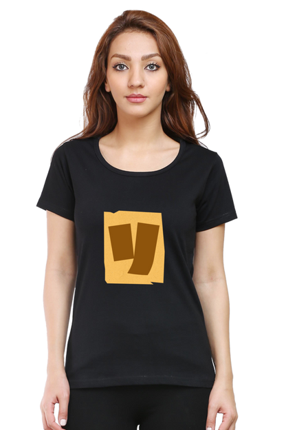 Premahs - 'Y' Women's Short Sleeve Cotton T-shirt Round Neck Regular Fit