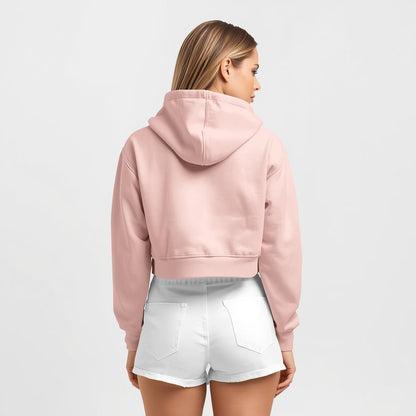 Premahs Plain Cropped Hoodie for Women