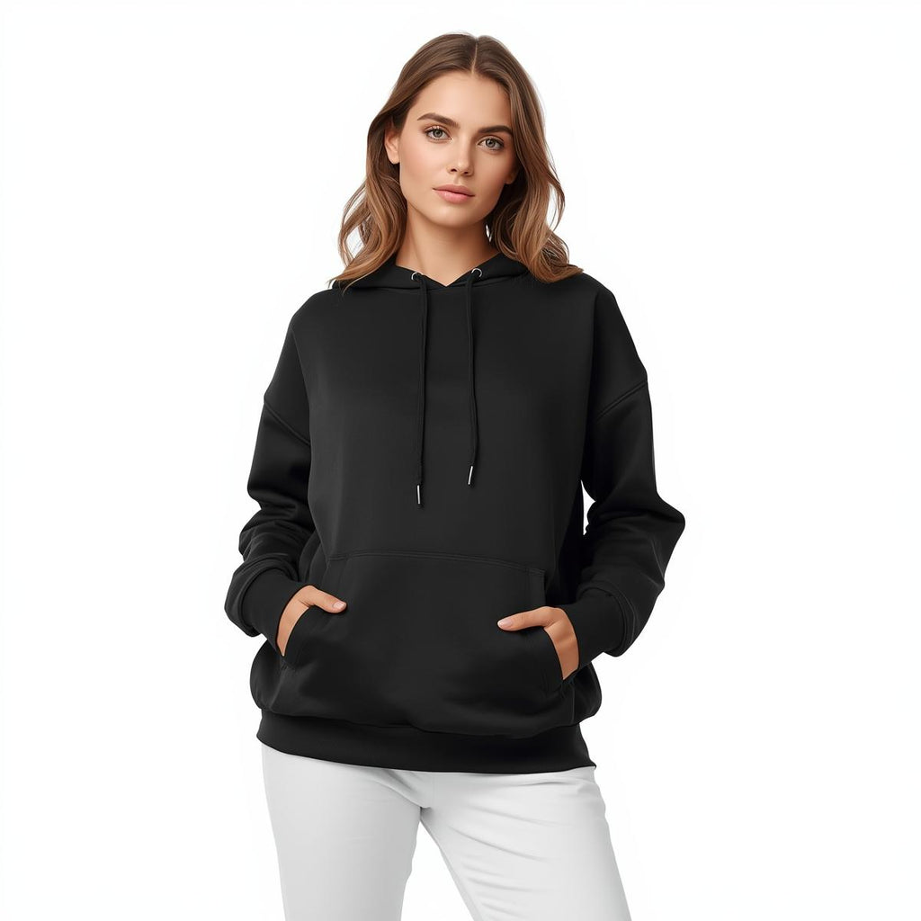 Premahs Solid Oversized Hoodie for Women