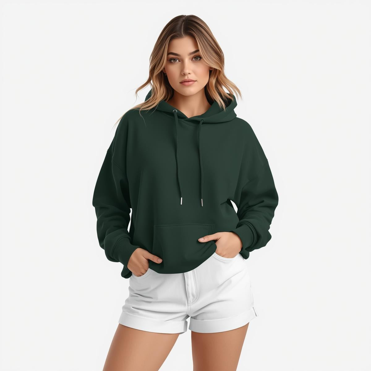 Premahs Solid Oversized Hoodie for Women