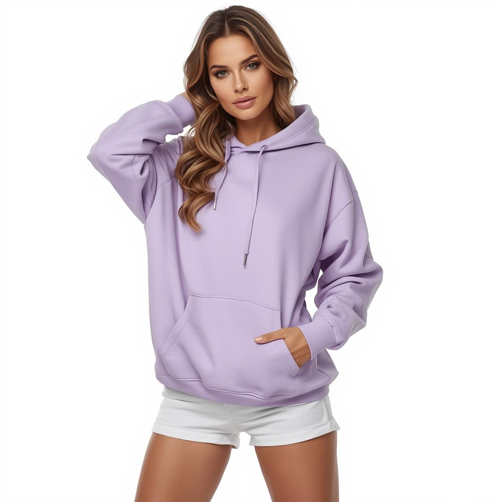 Premahs Solid Oversized Hoodie for Women