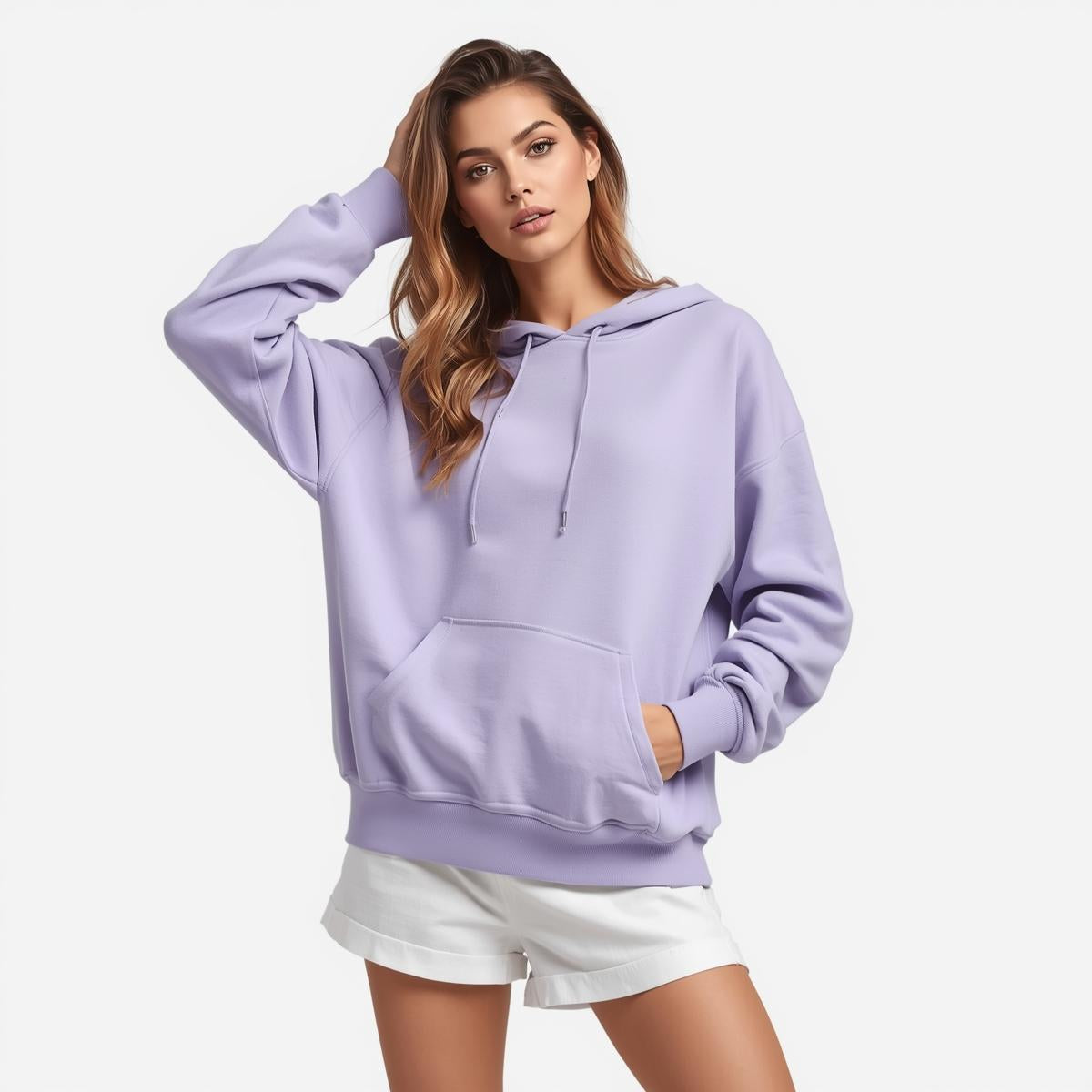 Premahs Solid Oversized Hoodie for Women