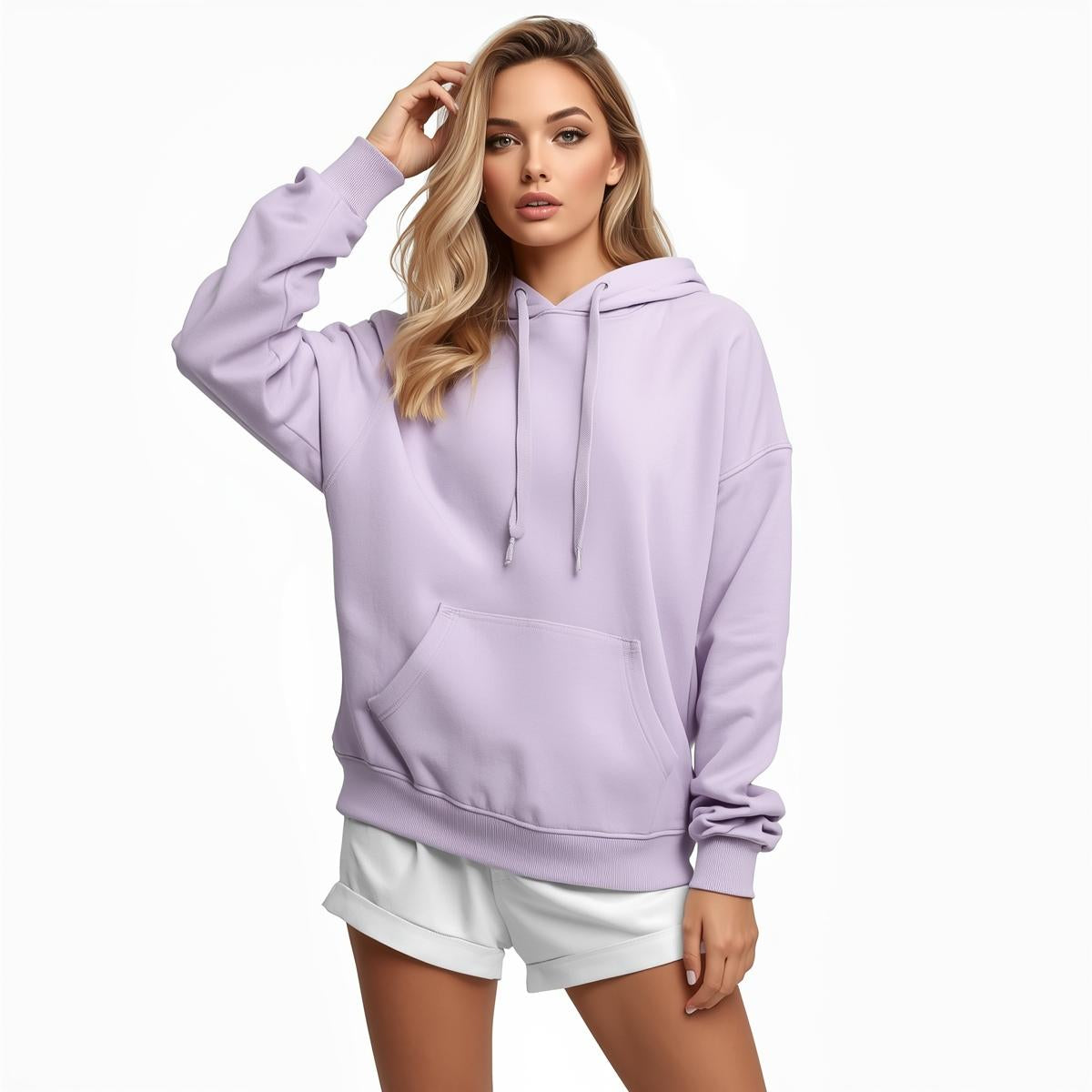 Premahs Solid Oversized Hoodie for Women