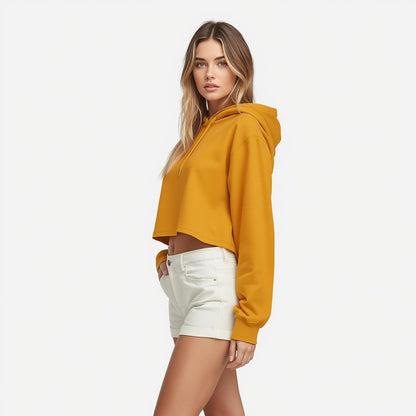 Premahs Plain Cropped Hoodie for Women