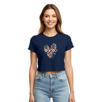 Premahs 100% Cotton Crop T-shirt for Women
