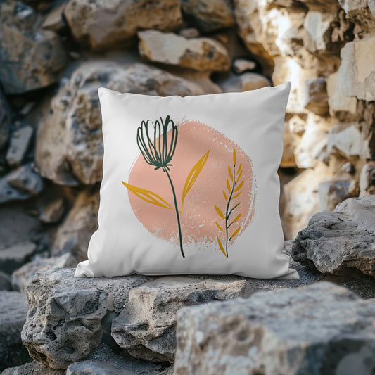 Premahs - Contemporary Florals Stylish Cotton Cushion Cover