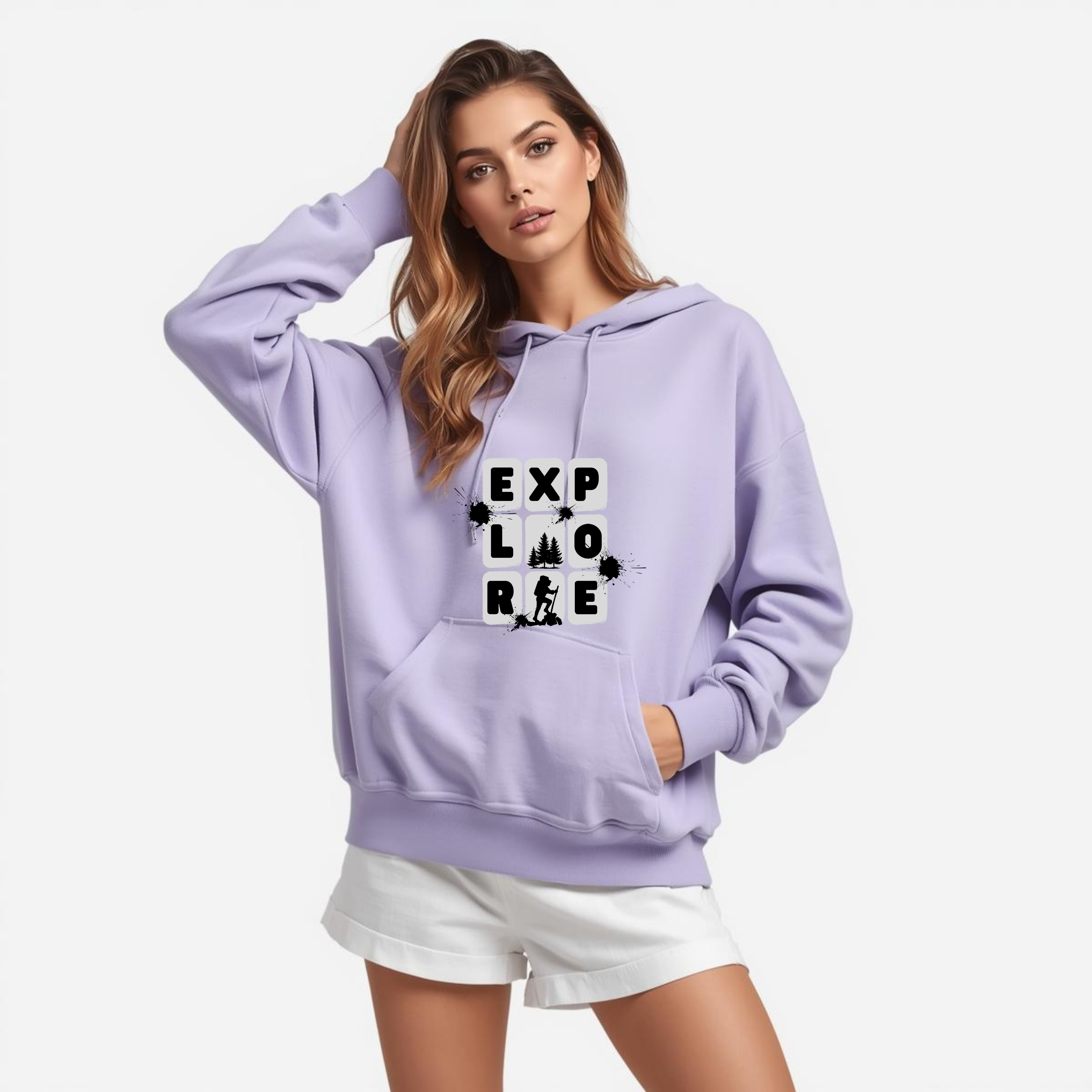 Premahs Women's Cotton Oversized Sweatshirt