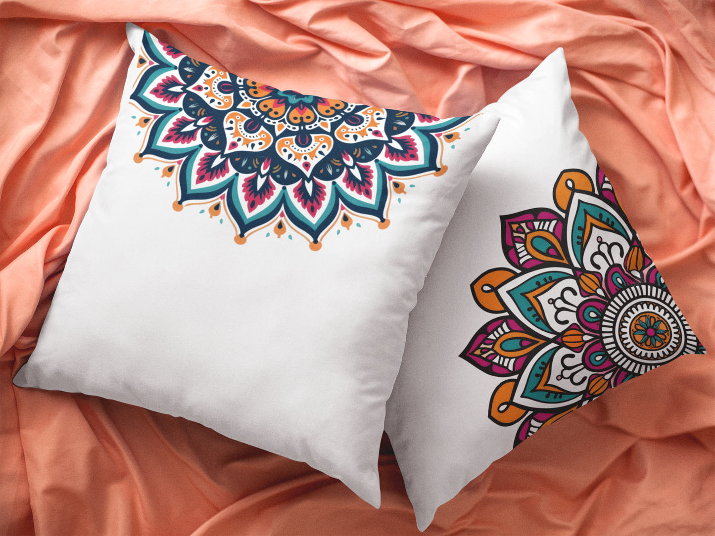 Premahs - Mandala Artwork Cushion Cover Set of 2(16" X 16")